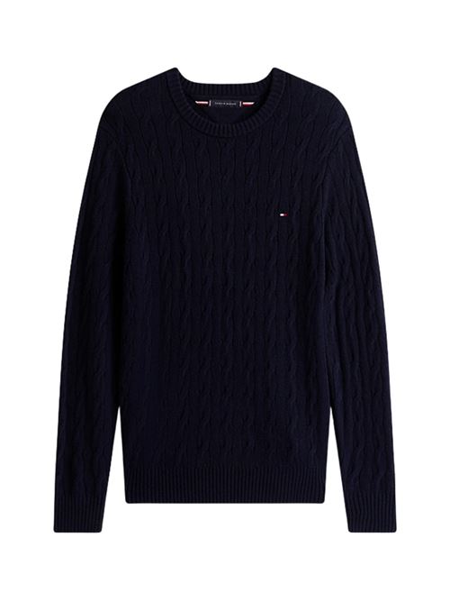 Maglia intrecciata in pura lana d'agnello Tommy Hilfiger | MW0MW40442DW5